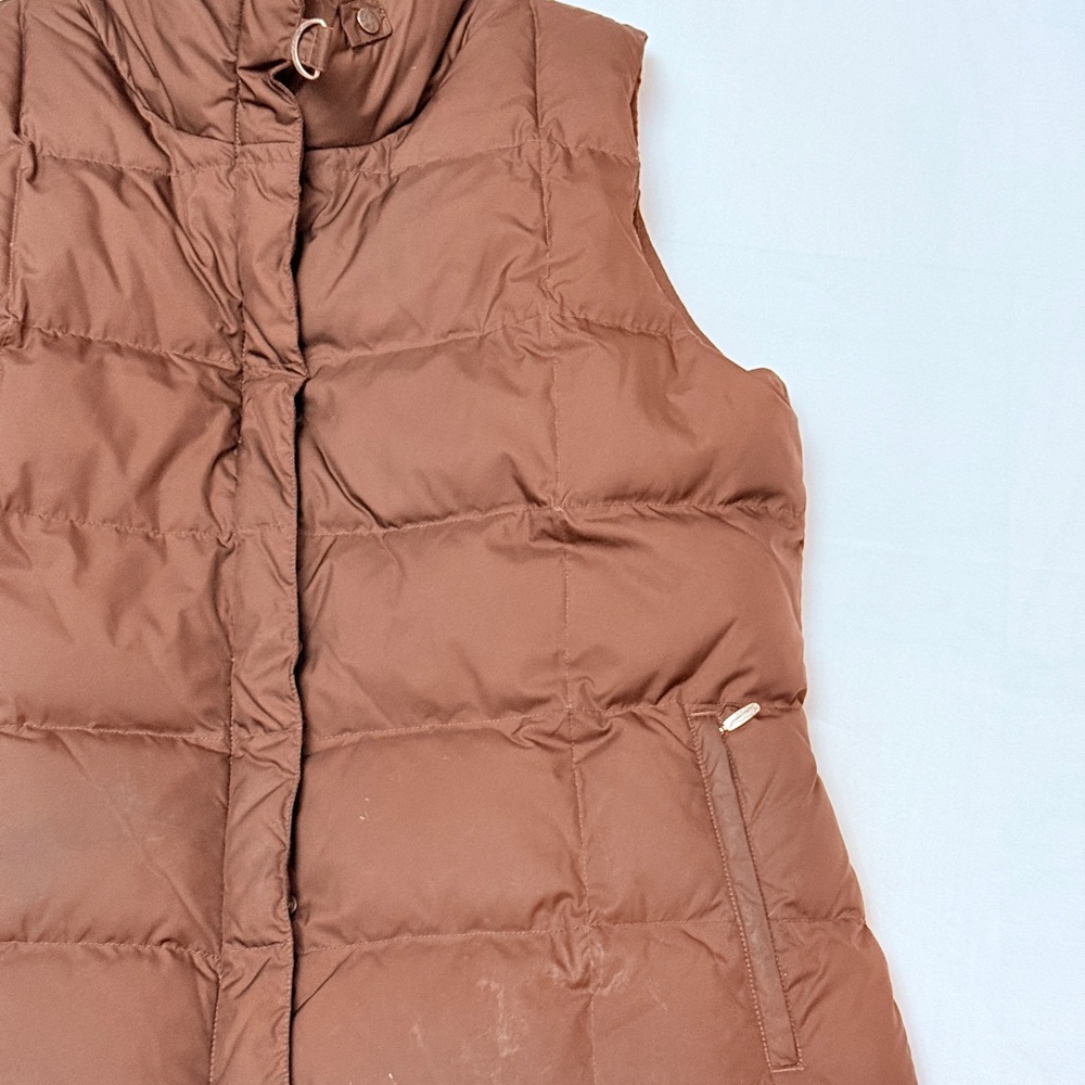Eddie Bauer Chocolate Brown Puffer Vest - Picture 3 of 9